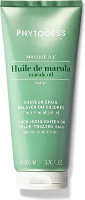 Zdjęcie produktu dla Maska z olejkiem marula – pielęgnacja włosów grubych, z pasemkami lub farbowanych 200 ml – intensywne odżywienie, regeneracja i blask