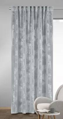 Produktbild von Fertigschal verdeckte Schlaufen "Cleo" - Größe (HxB) 245x140cm Farbe:silber