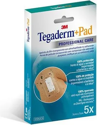 Obrázek produktu pro Tegaderm vycpávkové dlahy 5 x 7 cm, 5 kusů, 3 m