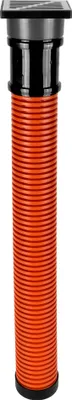 Produktbild von ScarMaxx - Sickerschacht 1m Rohr, DN 110mm - mit Gitter, Löchern und Behälter - Schwarzer Rahmen, Silbernes Karo