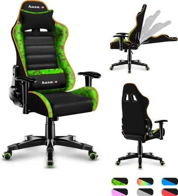 Produktbild von Huzaro Kinder Schreibtischstuhl Ranger 6.0 Gaming Stuhl Racing Sessel Bürostuhl Drehstuhl Gamer bis 130 kg mesh Pixel