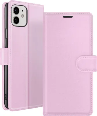 Produktbild von Zanaé, Klappetui iPhone 12 / 12 Pro mit Kartenfächern & Magnetlasche, Rosa