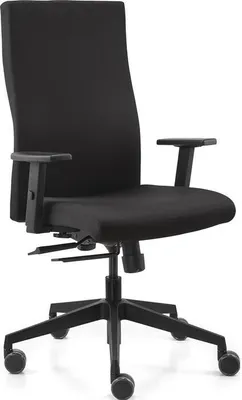 Produktbild von Trendoffice to-strike, Gepolsterter Sitz, Gepolsterte Rückenlehne, Schwarz, Schwarz, Stoff, Stoff