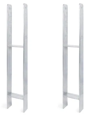 Produktbild von Alberts 2 x H-Pfostenträger, 116x800 mm, Materialstärke 6 mm, Tiefe 60 mm, feuerverzinkt