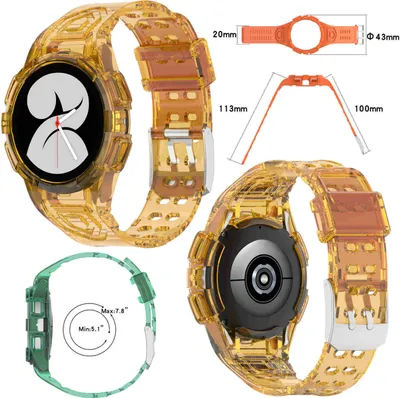 Image de Bracelet de protection en silicone avec boîtier pour Samsung Galaxy Watch 4 40 mm