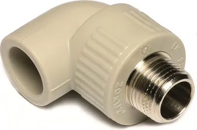 Zdjęcie produktu dla Elbow Wavin Ekoplastik PPR-CT LF 90° d25 x 3/4˝ gwint zewnętrzny metalowy