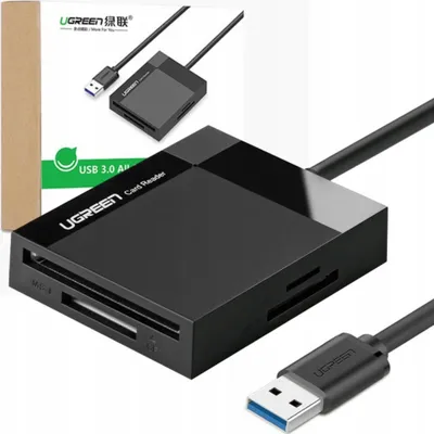 Produktbild von Ugreen USB 3.0 SD/micro SD/CF/MS memory card reader black (CR125 30333)