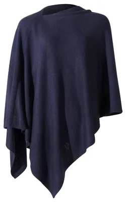 Productafbeelding van Omgoods - Dames Pullover Sjaal Cape in Donkerblauw
