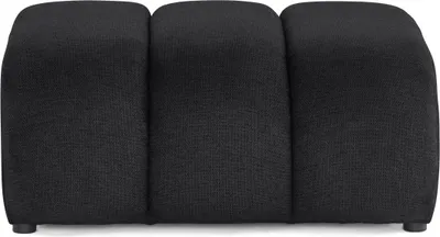 Image de Lisa Design Debbie - pouf en tissu texturé , Noir