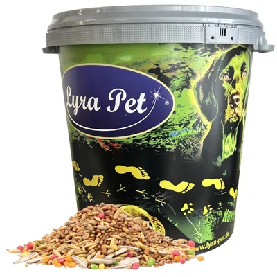 Produktbild von 10 kg Lyra Pet® Streufutter Neue Ernte in 30 L Tonne