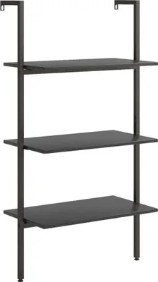 Obrázok produktu pre vidaXL Rebríkový regál s 3 policami čierny 64x35x120,5 cm