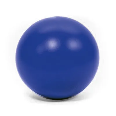 A blue ball on a white background.