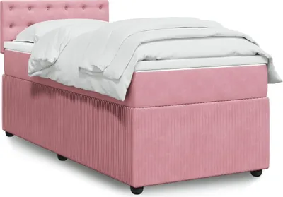 Produktbild von Möbel Boxspringbett mit Matratze Rosa 90x200 cm Samt - Klassische Betten 3287643