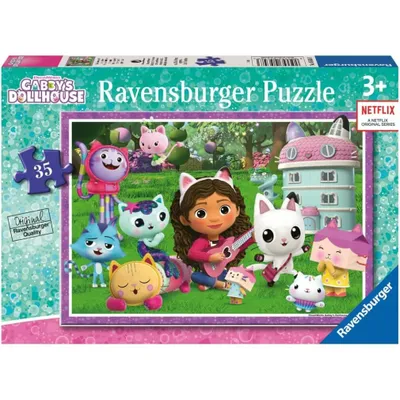 Zdjęcie produktu dla Puzzle dla dzieci 35 Koci Domek Gabi
