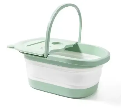 Produktbild von Faltbares Fußbad - Fußmassagebad - Für das Home-Spa - Entspannungstherapie - 32 x 39 x 29 cm - Beige