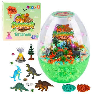 Produktbild von Leantoys DIY Kreatives Dinosaurier-Terrarium-Set und LED Nachtlicht