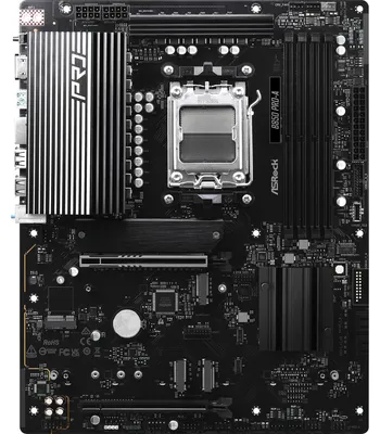 Produktbild von Asrock B850 Pro-A, AMD, Sockel AM5, AMD Ryzen 7000 Series, AMD Ryzen 8000 Series, AMD Ryzen 9000 Series, Sockel AM5, DDR5-SDRAM, 256 GB