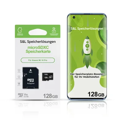 Produktbild von microSD Speicherkarte S&L für Xiaomi Mi 10 Pro - Speicherkapazität: 128 GB