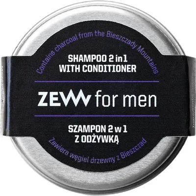 Zdjęcie produktu dla Zew For Men Szampon 2w1 z odżywką z węglem drzewnym z Bieszczad, 15 ml