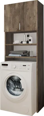 Produktbild von KIER FURNITURE Waschmaschinenschrank - 2 Regale und SchrankEsche Dunkel