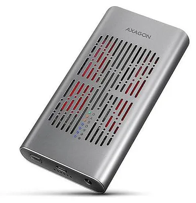 Obrázok produktu pre Axagon EEM2-20GD, SSD, M.2, M.2, USB 3.2 Gen 2 (3.1 Gen 2) Type-C, Čierna, Šedá, Hliník