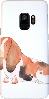 Produktbild von Mr. & Mrs. Panda Samsung Galaxy S9 Handyhülle Hund Basset Hound - Weiß - Geschenk, Hülle, Cover, Kinderlos, Süß, Smartphone, Handy Schutzhülle, Sprüche
