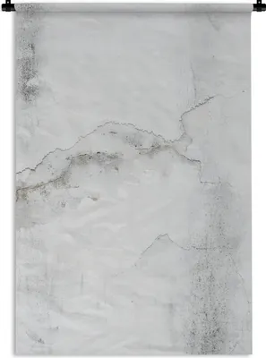 Produktbild von MuchoWow® Wandteppich Wandbehang Beton - Grau - Weiß 90x135 cm Tapisserie Dekoration Wandtuch - Baumwolle - Wandskulptur