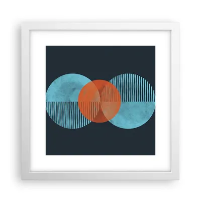 Produktbild von Gerahmtes Poster - Weißer Rahmen - Abstraktion Räder Gürtel - 30x30 cm - Wand Bild - Wanddeko - Wandbilder - Kunstposter - Wandposter - Bilderrahmen - Bilder - Kunstdruck - P2WAC30x30-4670