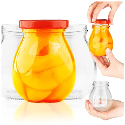 Zdjęcie produktu dla SuperButelki - Zestaw 10x Słoik szklany 245 ml z zakrętkami fi 58 mm, zestaw 0,245 l wieczka, na przetwory, kiszonki, komplet 0,245l słoik + E-BOOK