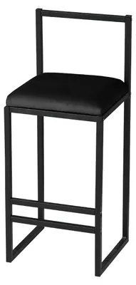 Produktbild von Metall-Barhocker "Nordic" 35 x 35 x 84 cm - Schwarz