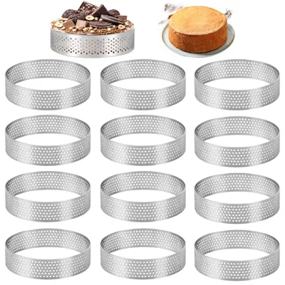 12er-Set Tartelette-Förmchen, 8 cm, antihaftbeschichtet, Edelstahl