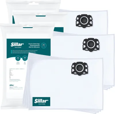 Image de Sillar 12x sacs aspirateur en non-tissé pour Kärcher WD2 WD3 SE4001 SE4 KWD sacs de rechange 2.863-314.0