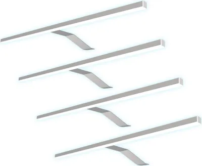 Produktbild von kalb | LED Aufbauleuchte Edelstahl warm neutral für Schranklicht Beleuchtung verchromt 4er Set neutralweiß