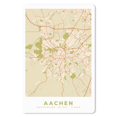 Produktbild von MuchoWow® Mauspad Mousepad Karte - Jahrgang - Aachen - Stadtplan 40x60 cm - Mousepads - Maus Mat - Pad - Mausunterlage - Schreibtisch Accesoire