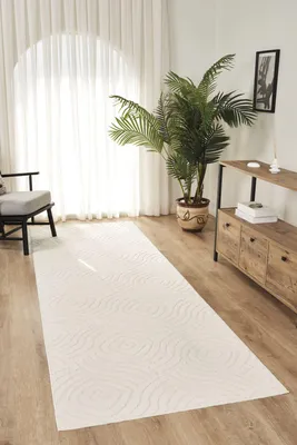 Produktbild von Conceptum Hypnose, Hochwertiger Teppich (100 x 300 cm) aus 100% Polypropylen, Creme