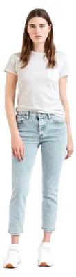 Immagine prodotto di Jeans da donna Levi's modello 501, taglio cropped, vita alta, vestibilità dritta, colore blu (Wow Me Over), taglia W26