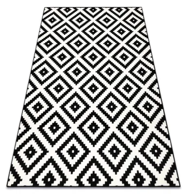 Image de BCF Tapis Morad RUTA diamants, géométrique - noir / crème noir 140x200 cm
