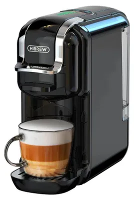 Produktbild von Multikapsel Kaffeemaschine - 5-in-1 Espressomaschine - 20 bar Druck - Heiß- & Kaltgetränke - Für Dolce Gusto Nespresso ESE Kapseln & Kaffeepulver - Schwarz