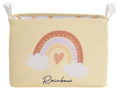 Image de Boîte de rangement pour enfants, 30x25 cm – Arc-en-ciel, jaune, H&L