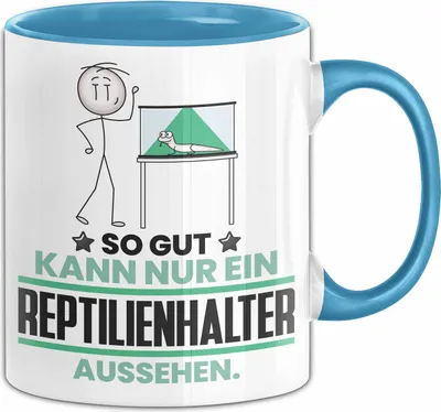 Produktbild von Reptilienhalter Geschenk Tasse So Gut Kann Nur Ein Reptilienhalter Aussehen Geschenkidee Kaffee-Becher (Blau)