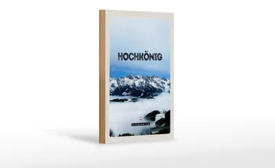 Produktbild von Holzschild Reise 12x18 cm Ausblick auf Hochkönig Berge Winter