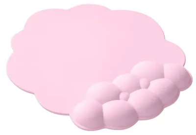 Immagine prodotto di Tappetino per mouse 3D con poggiapolsi, realizzato in gel di silicone ergonomico, colore rosa, dimensioni 26 x 23,5 cm