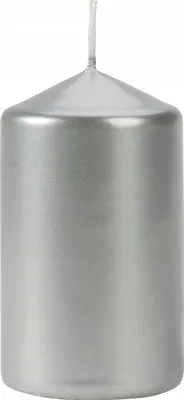 Obrázok produktu pre BISPOL cylindrická sviečka Aura 30H 10cm SW60/100 SILVER METALIC