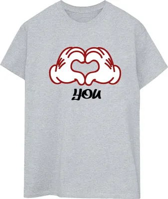 Produktbild von Disney - "Love You Hands" T-Shirt für Damen BI38839 (L) (Grau)