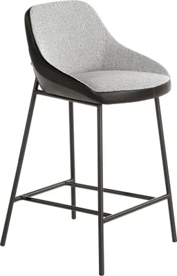 Produktbild von Angel Cerdá Hocker aus grauem Stoff und schwarzem  4100