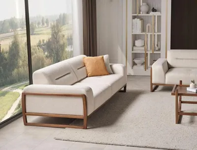 Immagine prodotto di Set di divani di design di alta qualità soggiorno tre posti imbottito poltrona set 3pcs