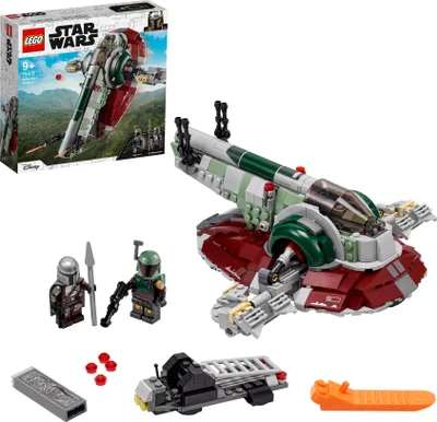 Produktbild von LEGO 75312 Star Wars Boba Fetts Starship, Weltraum-Spielzeug für Kinder ab 9 Jahren, Raumschiff-Modell aus The Mandalorian mit 2 Minifiguren, Geschenk für Kinder, Junge und Mädchen