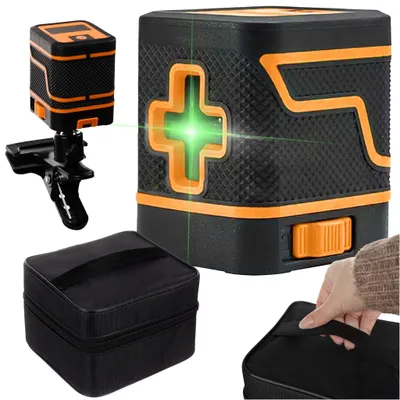 Obrázek produktu pro Elektronická Laserová Vodováha, Plošný Laser, Zelený Křížový Laser, Pouzdro