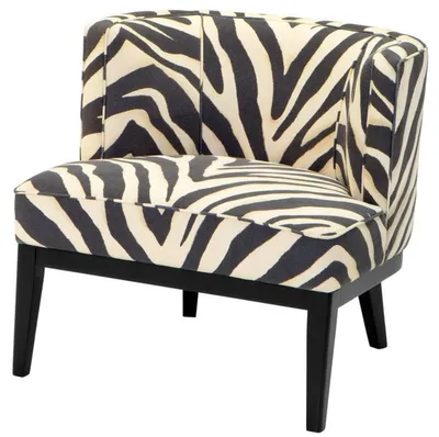 Produktbild von Casa Padrino Sessel im Zebra Design 78 x 74 x H. 77 cm - Luxus Wohnzimmer Sessel
