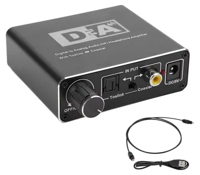 Zdjęcie produktu dla Przenośny konwerter audio: cyfrowe (koaksjalne, optyczne) na analogowe